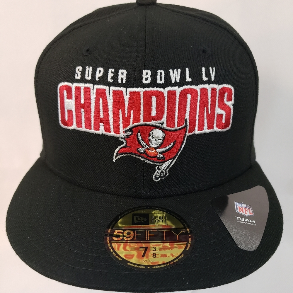Tampa Bay Buccaneers New Era Super Bowl LV Champions 59 Fifty Fitted hat-Black